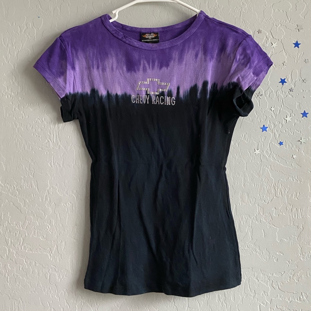 Tie die Chevy racing shirt